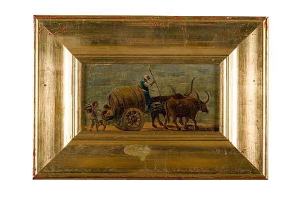 Cart pulled by a pair of oxen