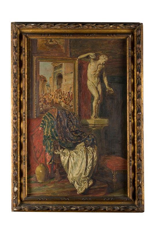 S.  Bentivegna Guccia - Interior with classical statue