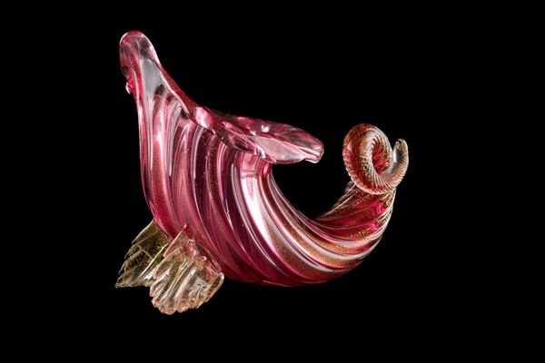 Cornucopia in vetro di Murano