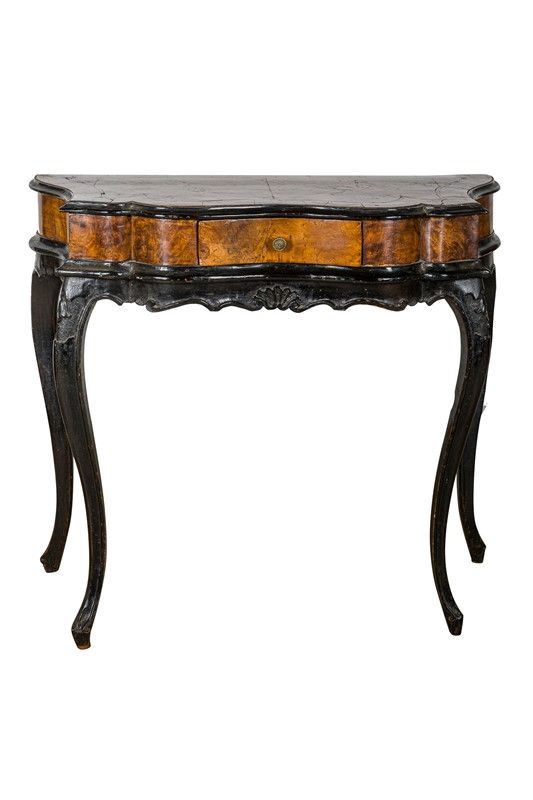 Wall console in walnut briar