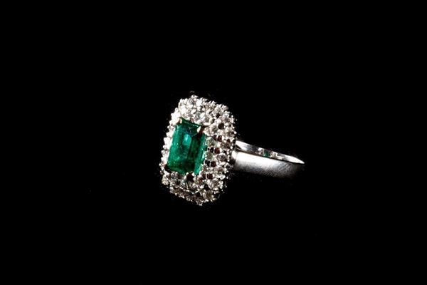 18 kt white gold ring