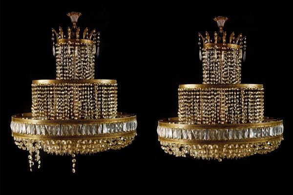 Pair of chandeliers