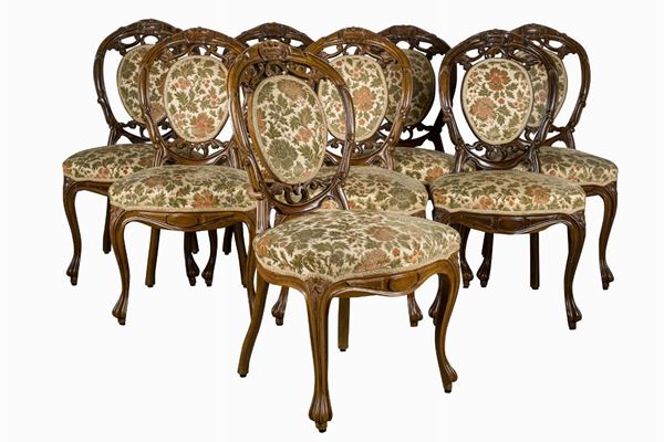 8 walnut chairs
