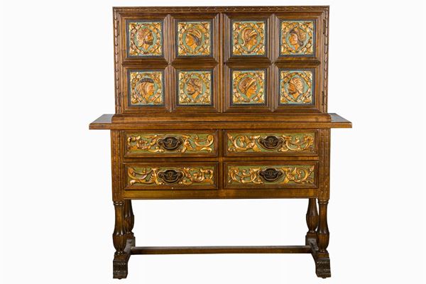 Walnut bar cabinet