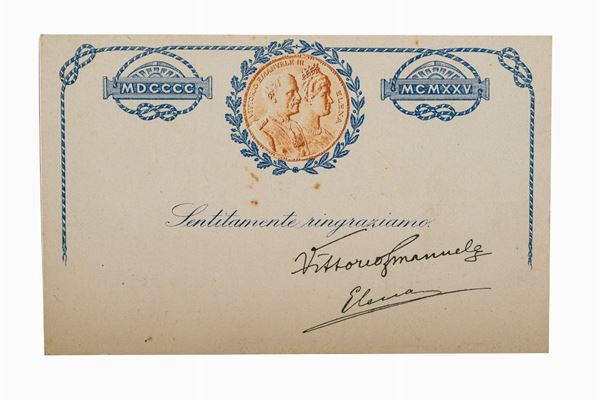Royal Thanksgiving postcard autographed