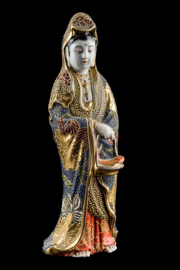 Dea Kwan Yin con pesce