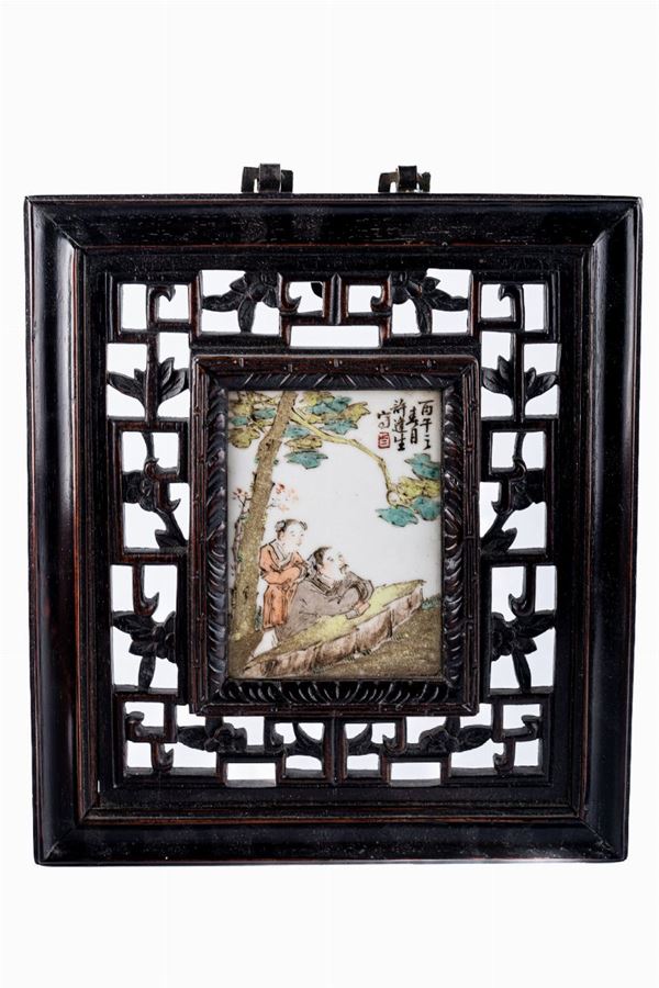 Porcelain plaque