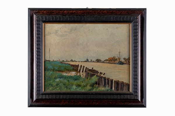 Giuseppe Malagodi - Il Tevere a Fiumicino