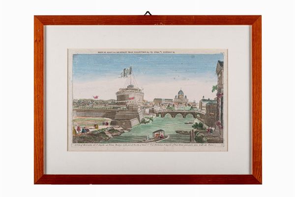 Jacques Chereau - Optical view of Ponte Sant&#39;Angelo