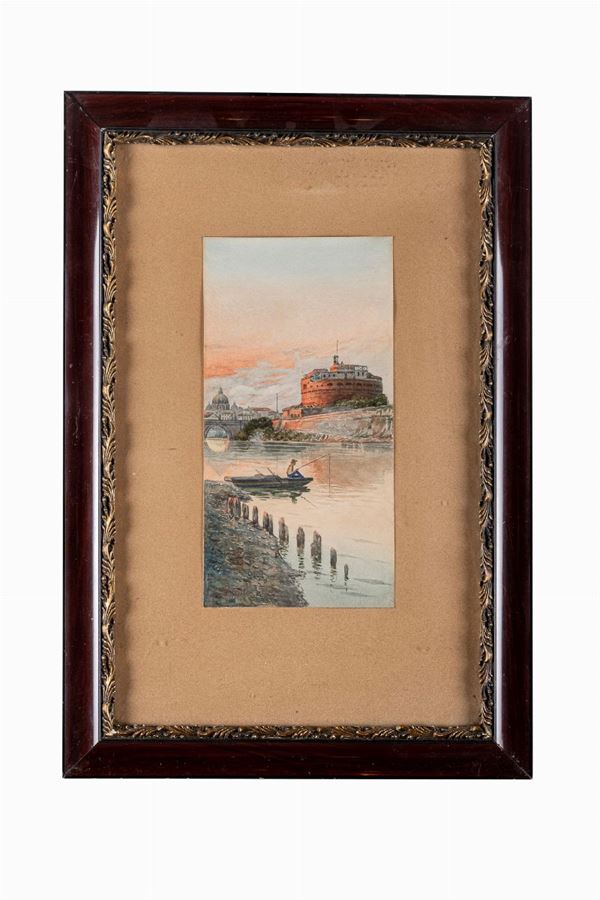 Castel Sant'Angelo con pescatore