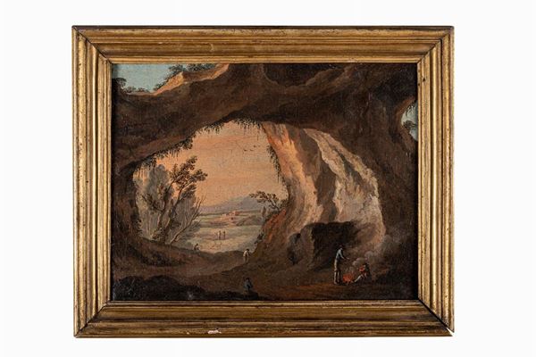 Paesaggio laziale con arco roccioso
