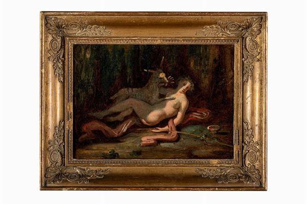 Bacchante attacked by a goat