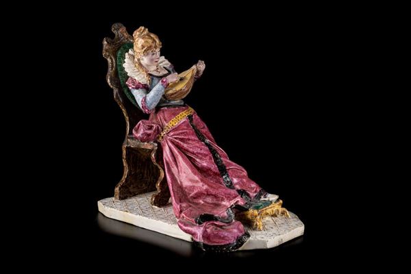 Dama che suona il mandolino