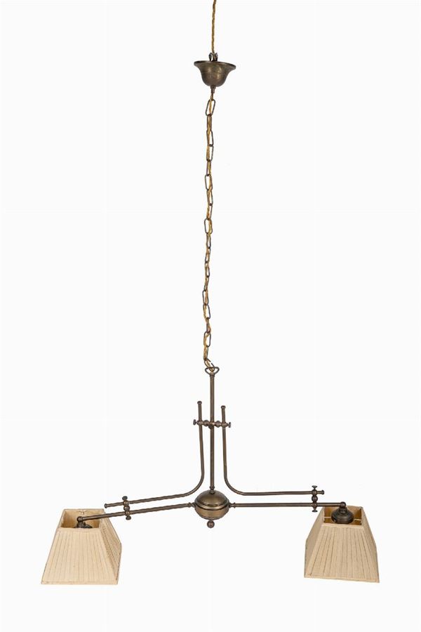Suspension lamp with two lights