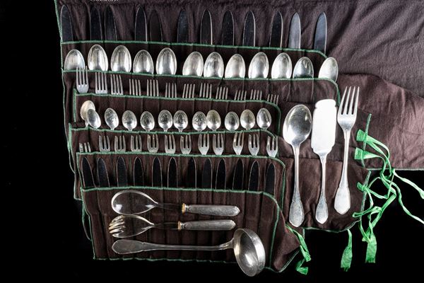 Set di posate in argento 800