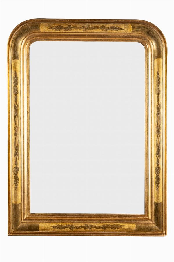 Specchiera in legno dorato