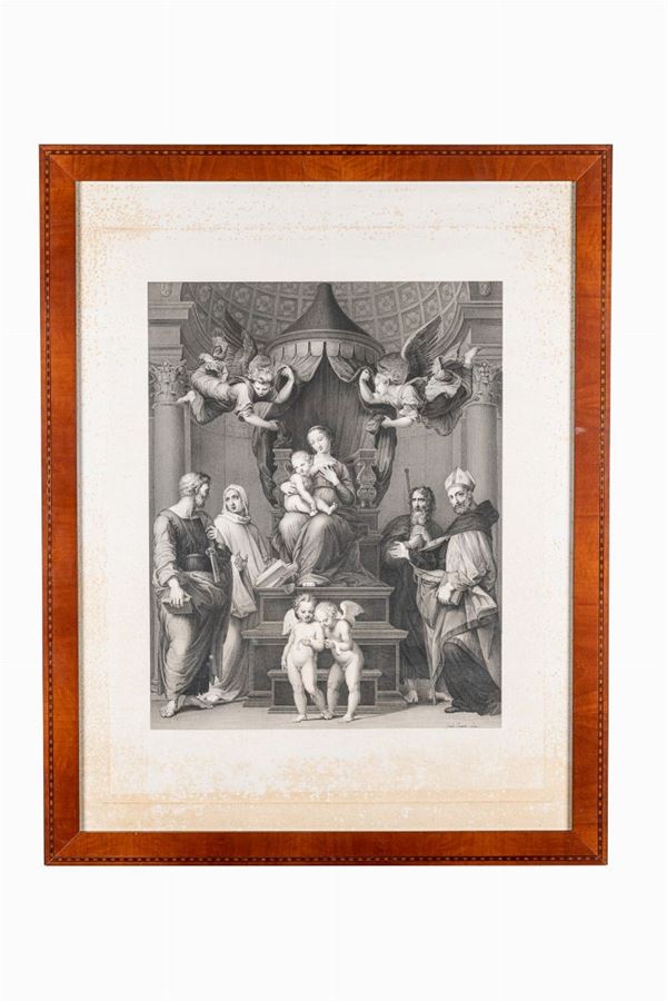 Giovanni Fosella - Madonna del Baldacchino, da Raffaello Sanzio