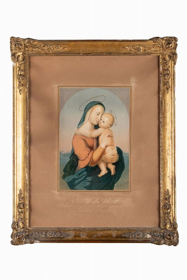Giacomo Ulisse Borzino - Madonna Tempi, da Raffaello Sanzio