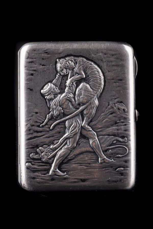 Silver cigarette case