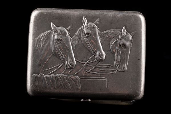 Silver cigarette case