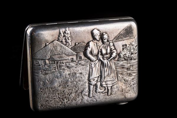 Silver cigarette case