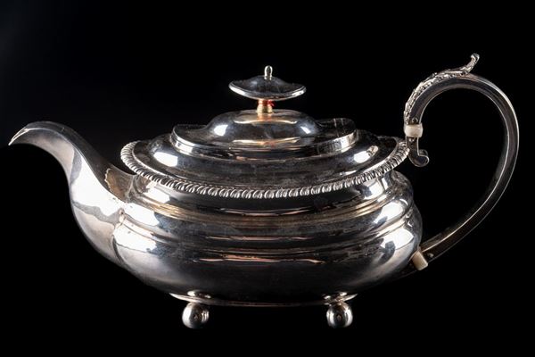 Silver teapot