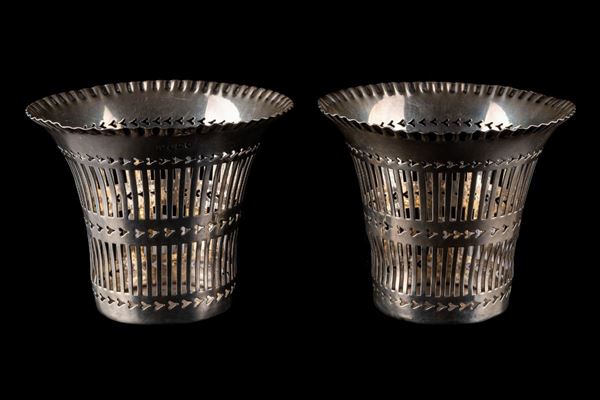 Pair of openwork vases
