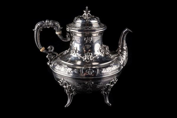 Silver teapot
