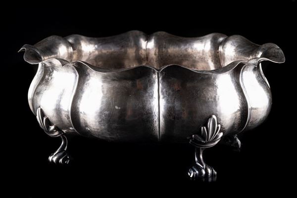 Bonbon holder bowl in silver