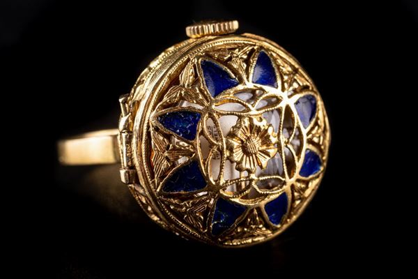 750 gold watch-ring