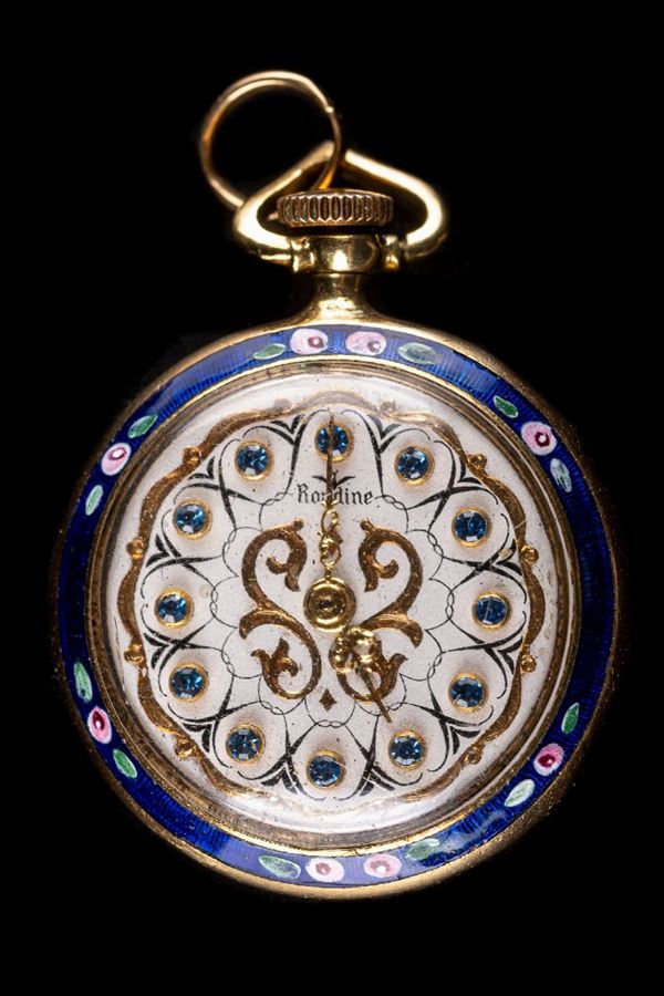 Orologio a ciondolo in oro 750