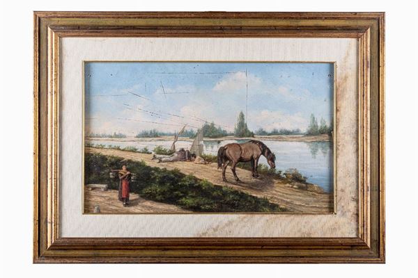 By the river