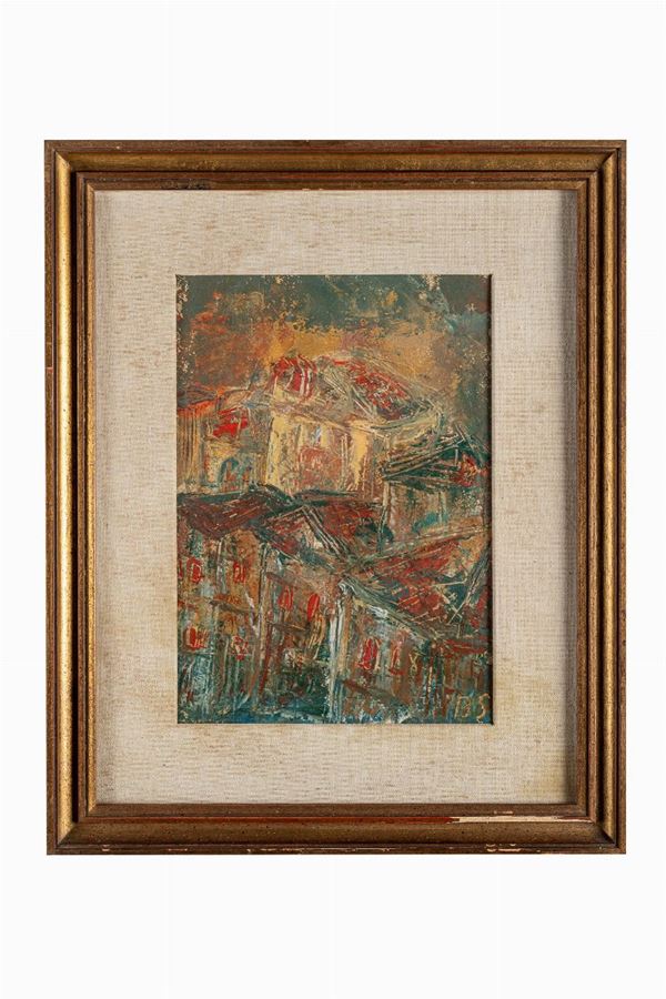 Painter of the second half of the 20th century - View of the city