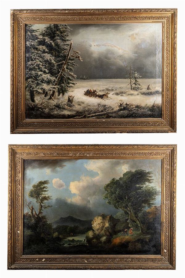 Pair of landscapes