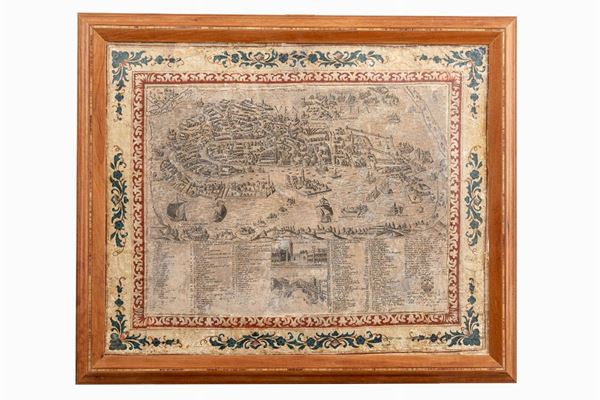 Rare perspective plan of the city of Venice by Giacomo Franco (1550 - 1620)