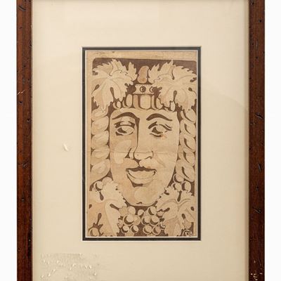 Artista degli Inizi del XX Secolo - Testa Decorativa Bacchica