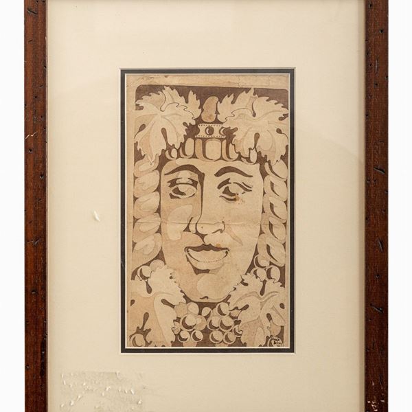 Artist of the early 20th century - Bacchic decorative head