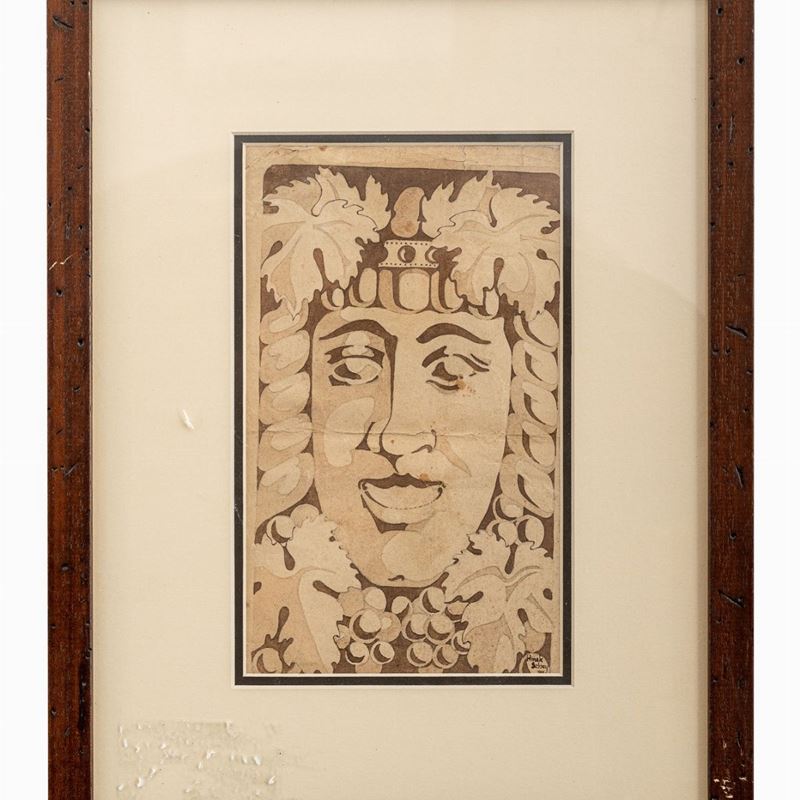 Artista degli Inizi del XX Secolo - Testa Decorativa Bacchica