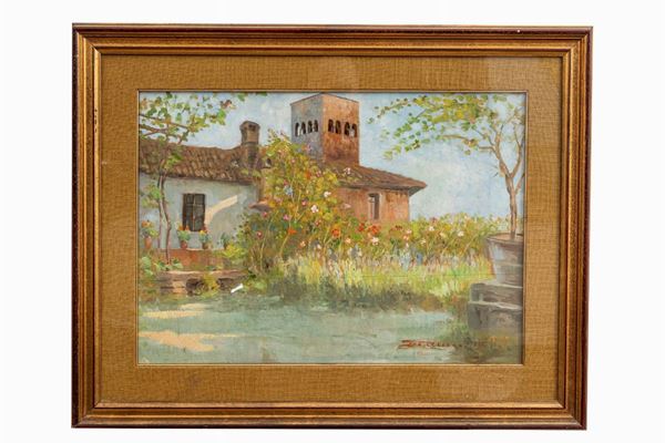 Country house with tower