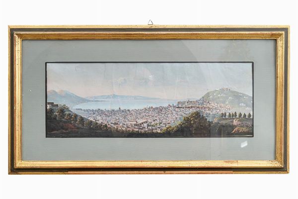View of Naples towards Castel Sant&#39;Elmo