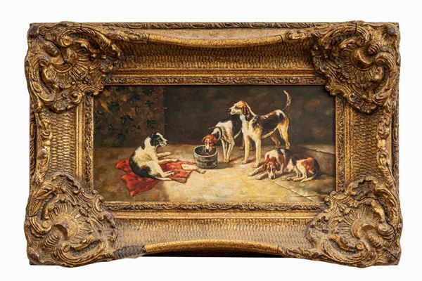 Arthur Wardle (maniera di) - Hunting dogs at rest