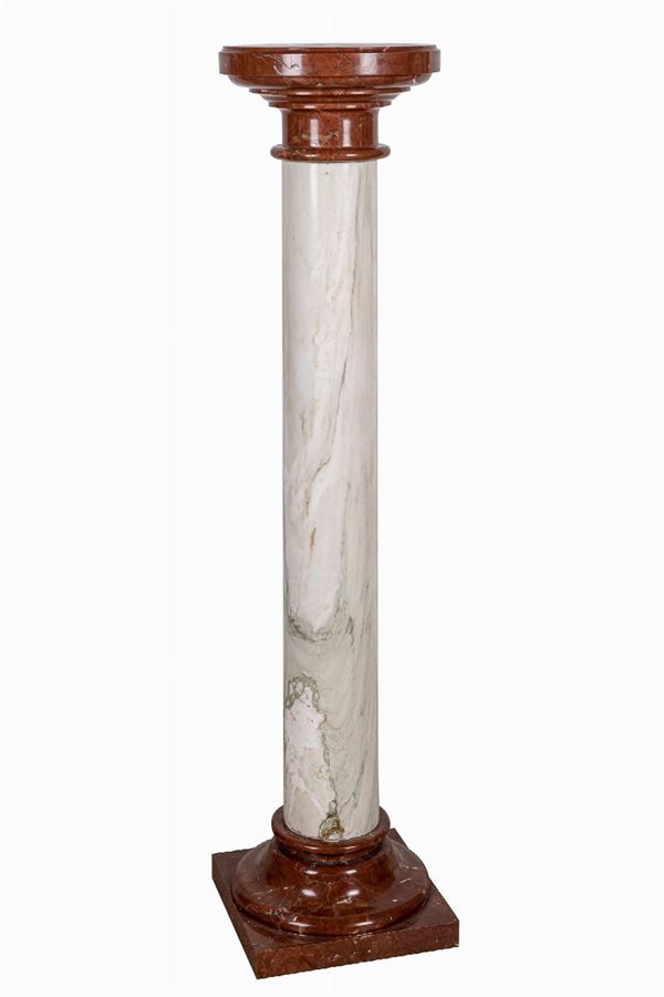 Carrara marble column