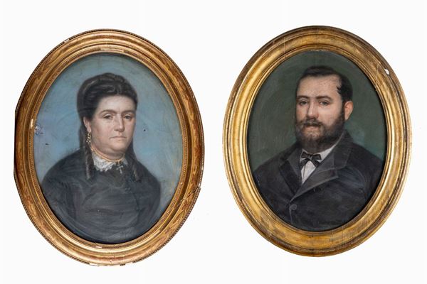 Pair of portraits him and her