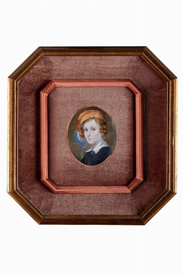 Miniature bust of a young man