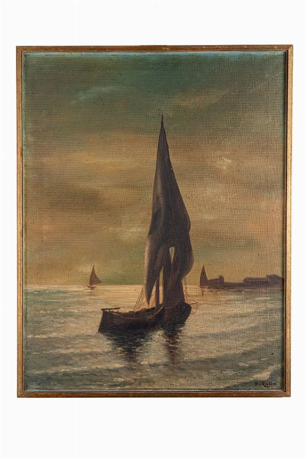 Marina with sailboat