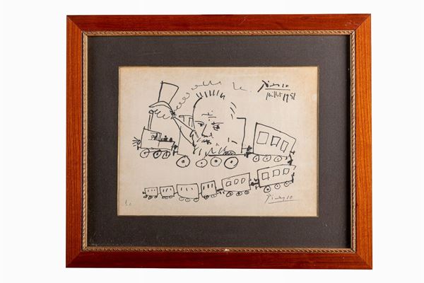 Pablo Picasso (da) - Le train de Victor Hugo
