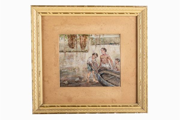 Gustavo Mancinelli - Study of young fishermen