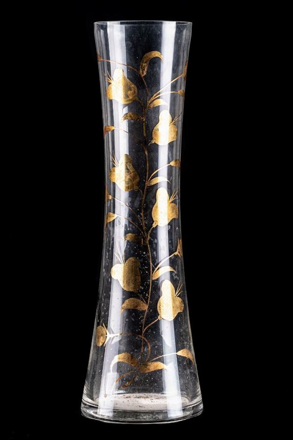 Vaso a tromba in vetro