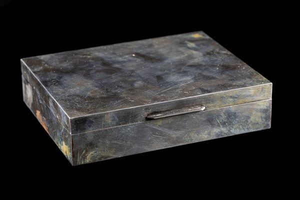 Scatola porta oggetti in argento 800