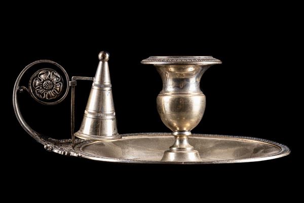 800 silver candle holder